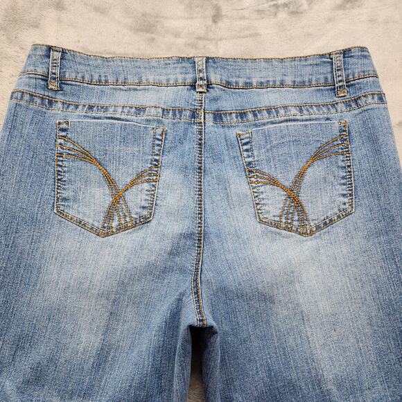 Route 66 Jeans Womens 15/16 Blue Mid Rise Classic Fit Skinny Leg Stretch Denim - Picture 4 of 14